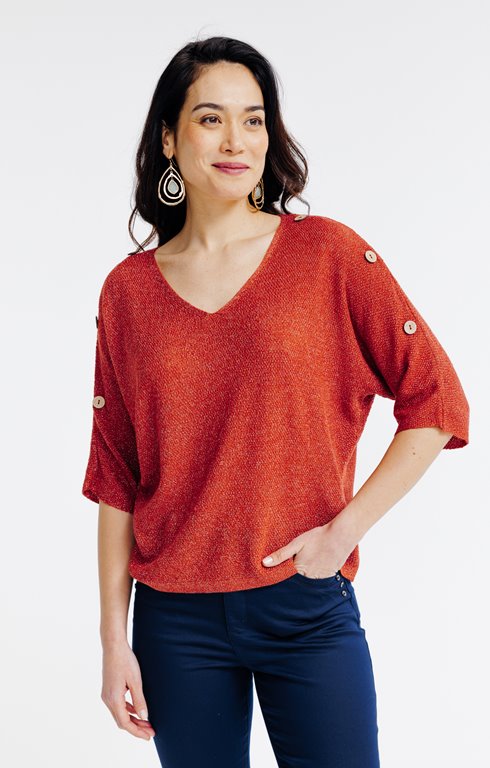 Pull maille brillante