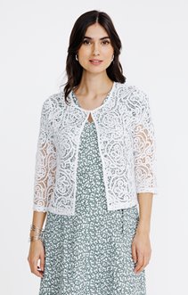 Cardigan uni manches 3/4