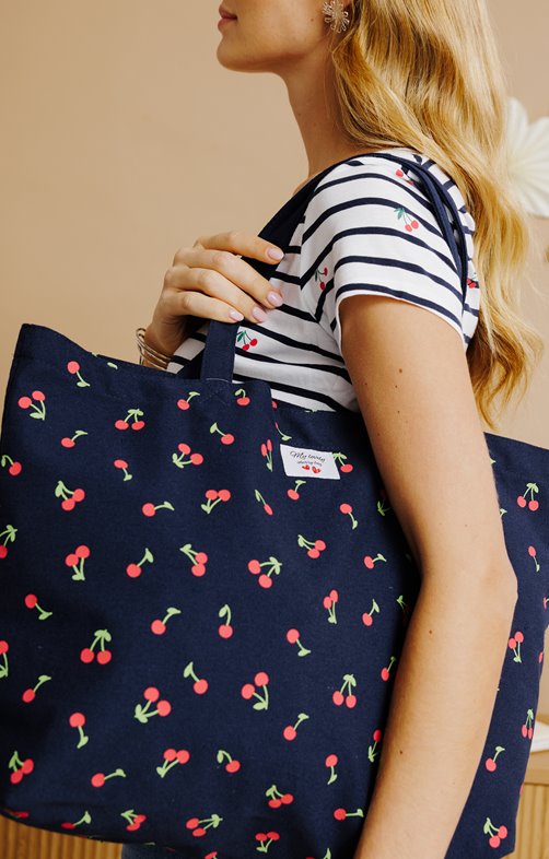 Totebag imprimé cerises