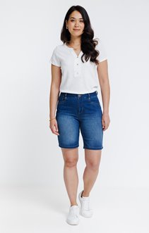Bermuda en denim coupe large