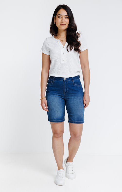 Bermuda en denim coupe large