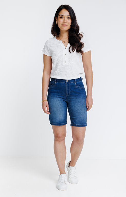 Bermuda en denim coupe large