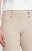 Pantalon fluide rayé détail pont