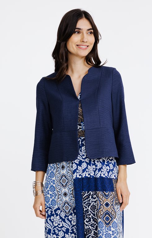 Veste avec col festonné