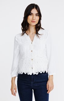 Cardigan bi-matière