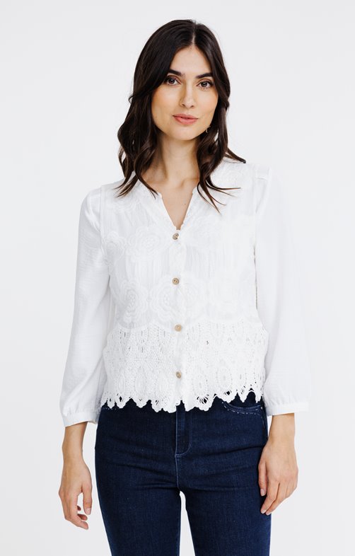 Cardigan bi-matière