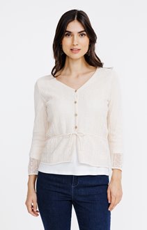 Cardigan maille fantaisie