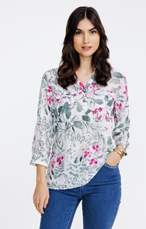 Tunique imprimé léopard et fleur 