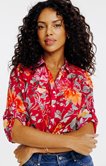 Chemise imprimée fleur en voile de coton