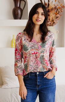 Tunique avec plastron col froufrou