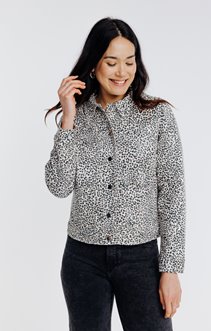 Blouson en scuba suédine imprimé