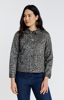 Blouson en scuba suédine imprimé