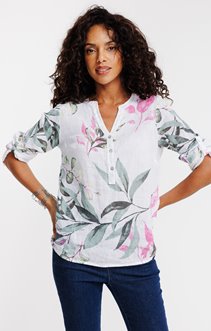 Tunique imprimée en lin