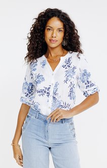 Blouse en lin imprimé