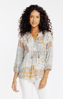 Tunique imprimée patch avec pompon