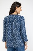 Blouse unie brodée