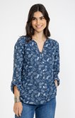 Blouse unie brodée