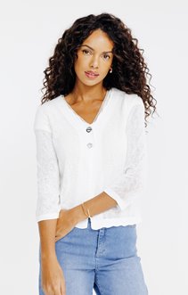 Cardigan détails festonnés