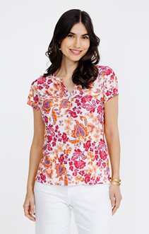 Tee-shirt manches courtes col mao