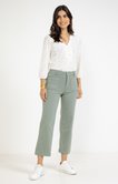 Pantalon crop poches plaquées devant 