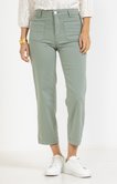 Pantalon crop poches plaquées devant 