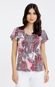 Tee-shirt manches courtes col v