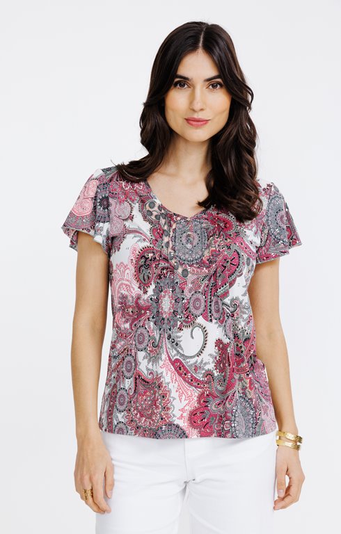 Tee-shirt manches courtes col v