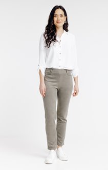 TREGGING EN SUEDINE DETAILS PIPING LUREX