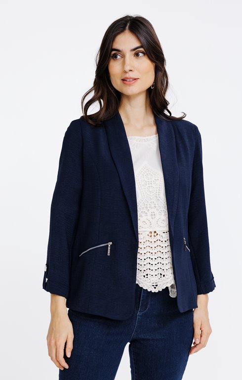 Veste blazer col chale doublée