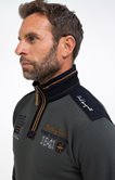 Polo manches longues col montant