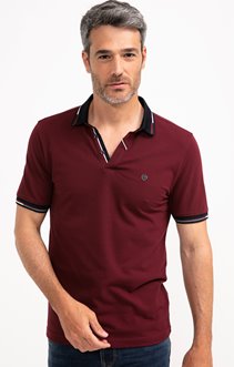 Polo manches courtes Brique