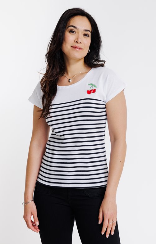 Tee-shirt rayé manches courtes