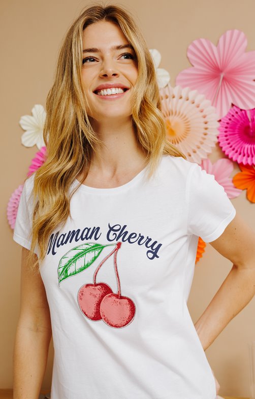 Tee-shirt imprimé maman cherry