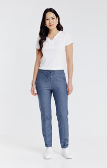 Jogging coupe slim apect chiné