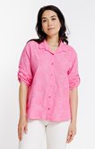 Chemise unie brodée