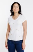 Tee-shirt brodé manches courtes