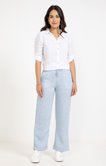 Chemise en lin brodée