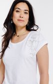 Tee-shirt brodé manches courtes