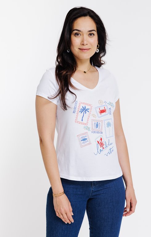 Tee-shirt imprimé manches courtes