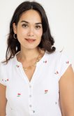 Blouse à broderie cerises