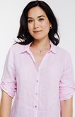 Chemise en lin rayé
