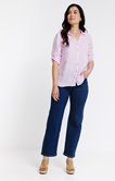 Chemise en lin rayé