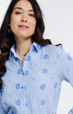 Chemise vichy à broderie fleurs