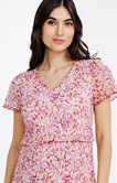 Robe plissée imprimée