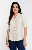 Chemise rayée avec boutons fantaise