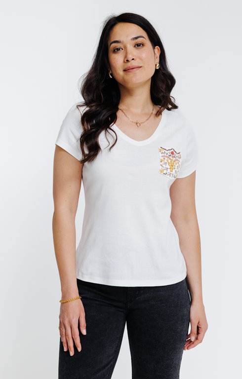 Tee-shirt brodé manches courtes