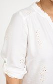 Blouse brodée avec détail de froufrou