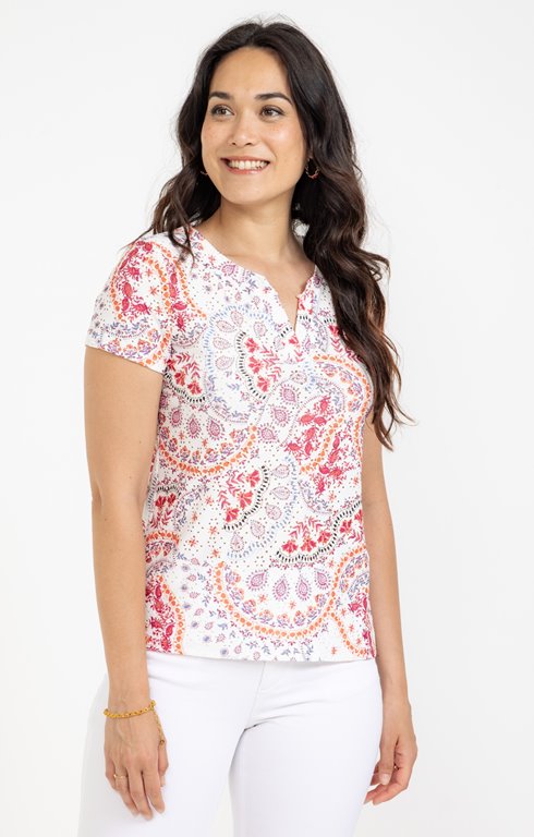 TEE-SHIRT MANCHES COURTES COL  MAO