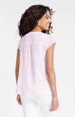 Blouse manches courtes imprimée vichy