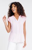 Blouse manches courtes imprimée vichy